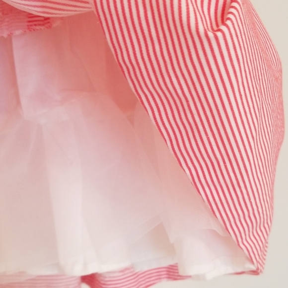 Janie and Jack red striped bow dress with sweater - Picture 8 of 8